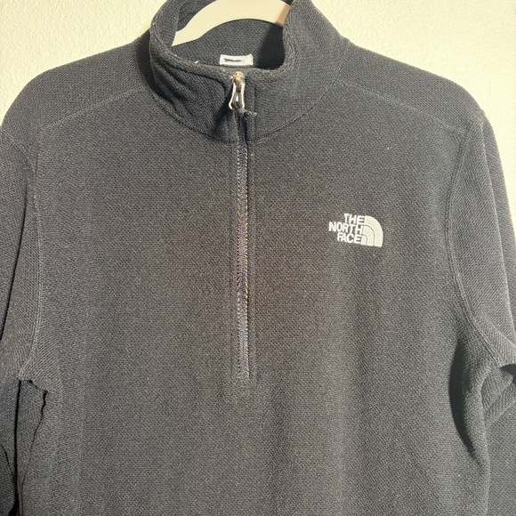 The North Face Mens Fleece Textured Cap Rock 1/4 Zip Navy Blue Mid-Layer SIZE M - Picture 5 of 13